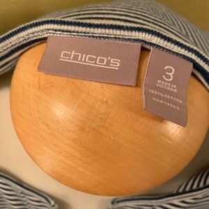 Chico’s comfy cotton pullover with a little bling